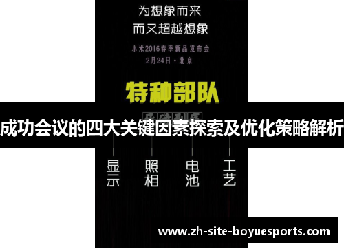 成功会议的四大关键因素探索及优化策略解析